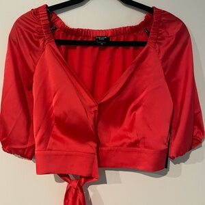 Red Wrap Top